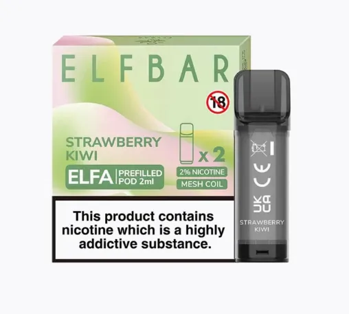 Elf Bar Elfa Pod Prefilled Starter Kit 850mAh Strawberry Kiwi White - Фото 3